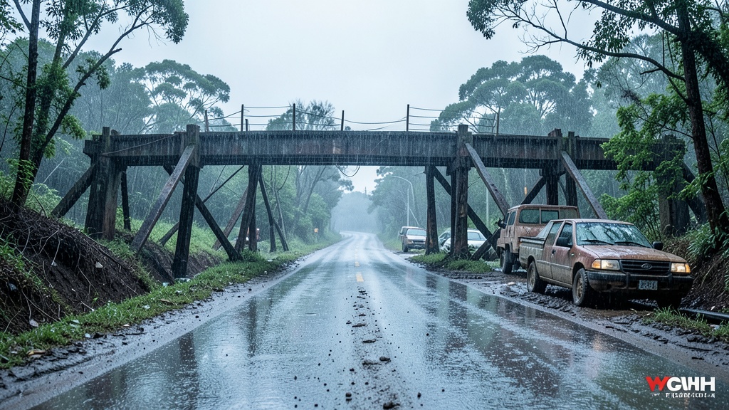 Puente colapsa por lluvias en Yaguachi; conecta Durán con San Mateo