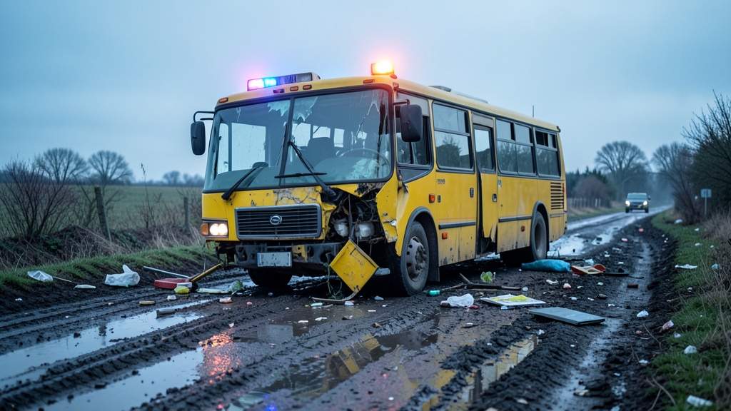 Bus interprovincial volcado en Yaguachi deja nueve heridos tras colisión con poste