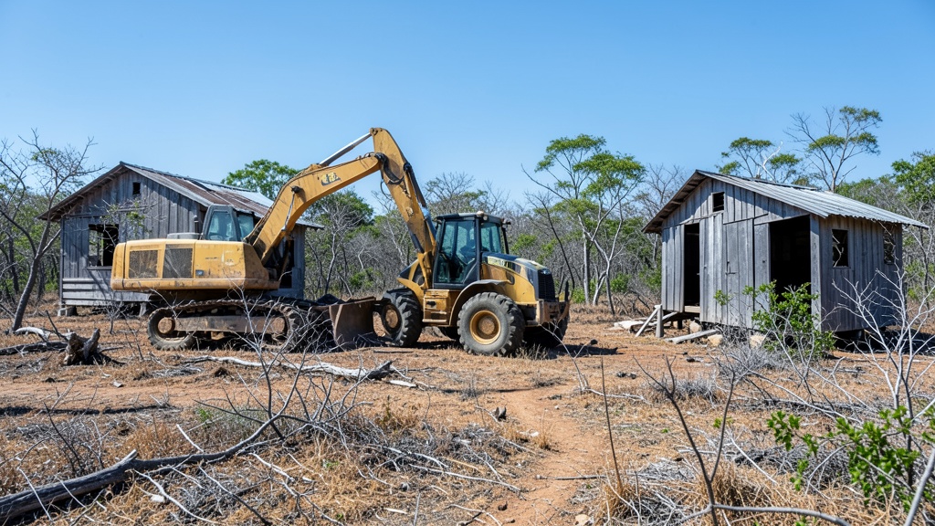 Retiraron 100 estructuras ilegales en Canteros de Valdez, Yaguachi