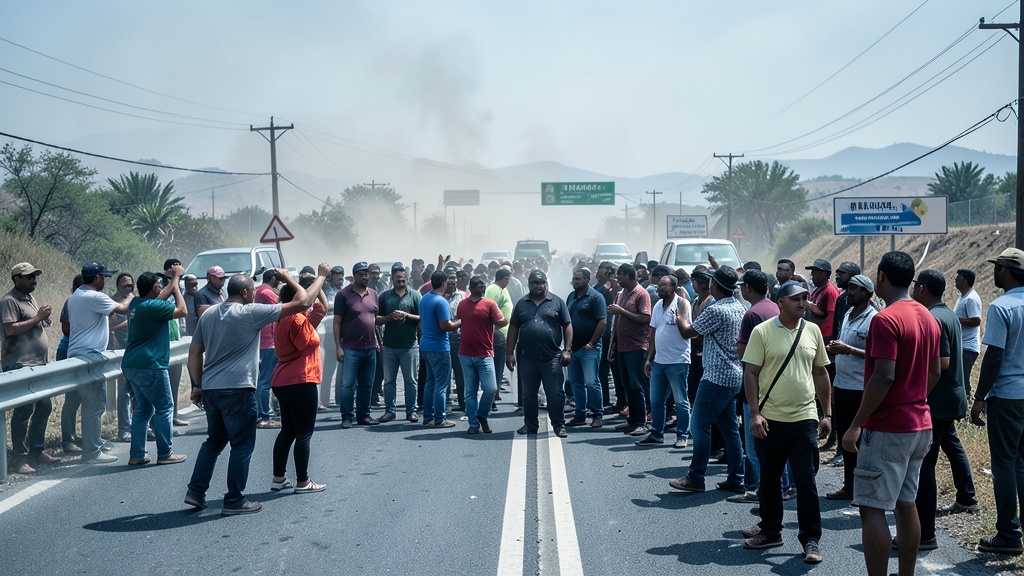 Comuneros bloquean Panamericana en El Boliche tras atropello de niñas