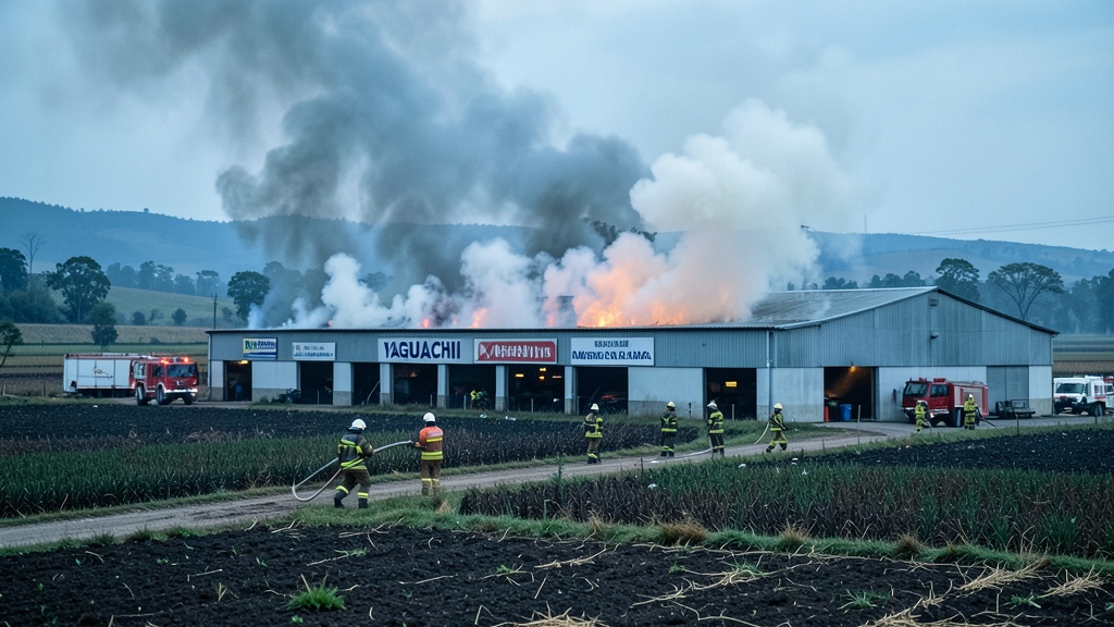 Pirotecnia en bodega de bus provocó explosiones y evacuación en Yaguachi