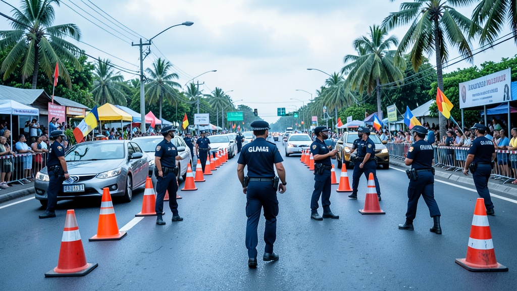 Policía despliega controles viales en Yaguachi por feriado nacional