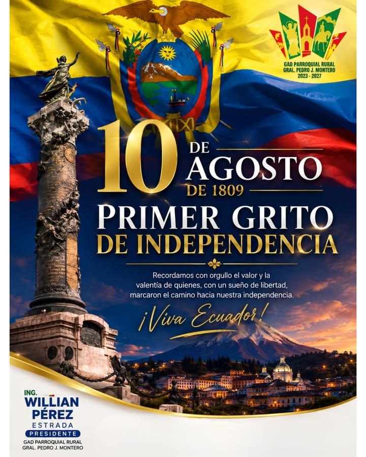GAD General Pedro J. Montero rinde homenaje al Primer Grito de Independencia en Boliche