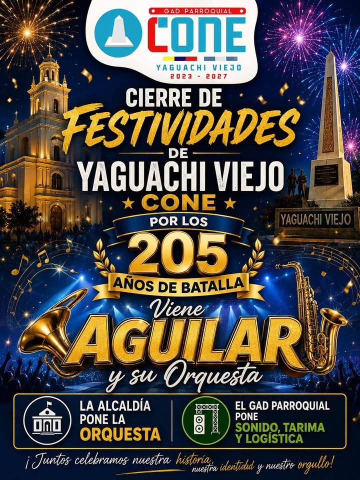 Yaguachi cierra sus festividades con el show de Aguilar y su Orquesta