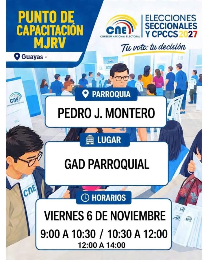 Citadinos de Boliche con rol electoral deben asistir a capacitación el 6 de noviembre