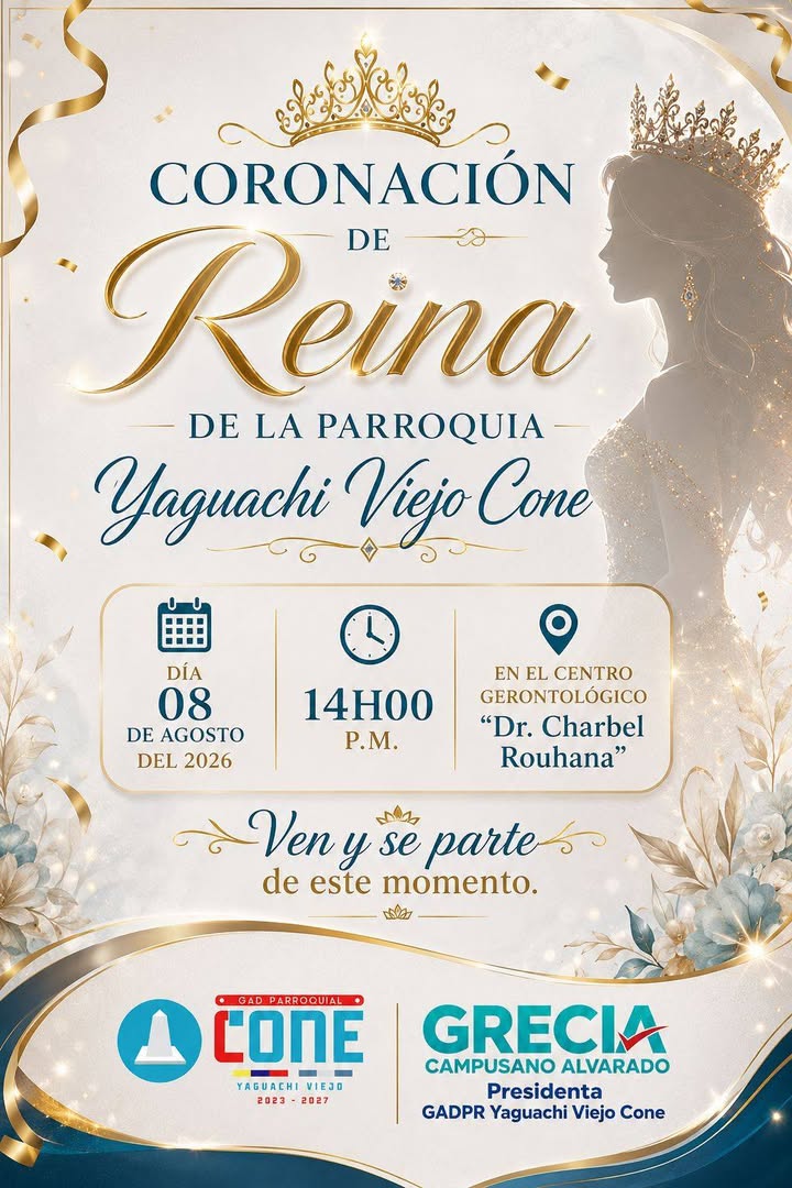 Yaguachi Viejo Cone celebra su identidad con la Coronación de la Reina Parroquial