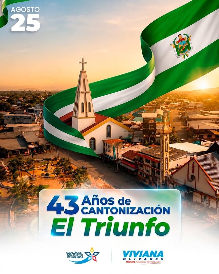 San Jacinto celebra los 43 años de cantonización de El Triunfo