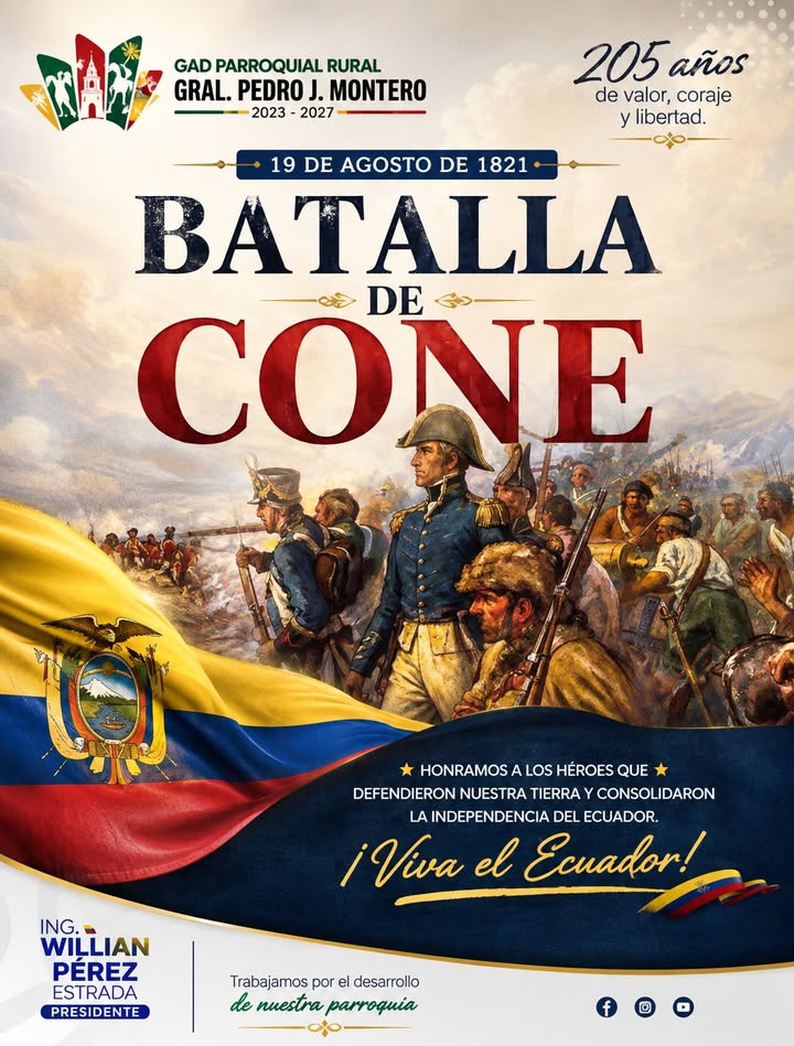 Yaguachi conmemora 205 años de la Batalla de Cone con orgullo histórico