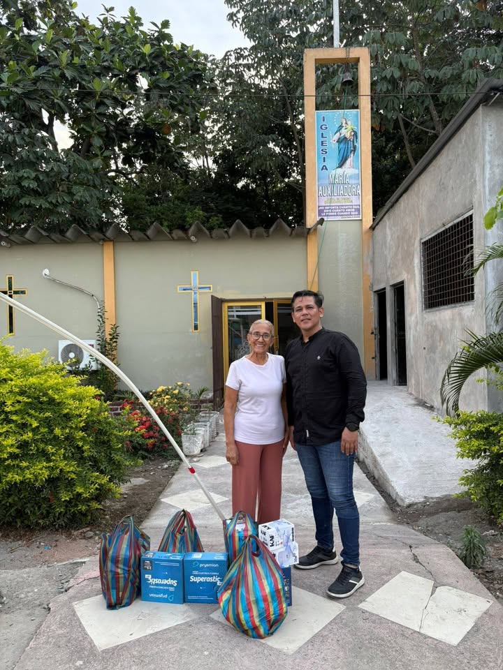 GAD San Jacinto entrega insumos para obras eléctricas en Capilla María Auxiliadora