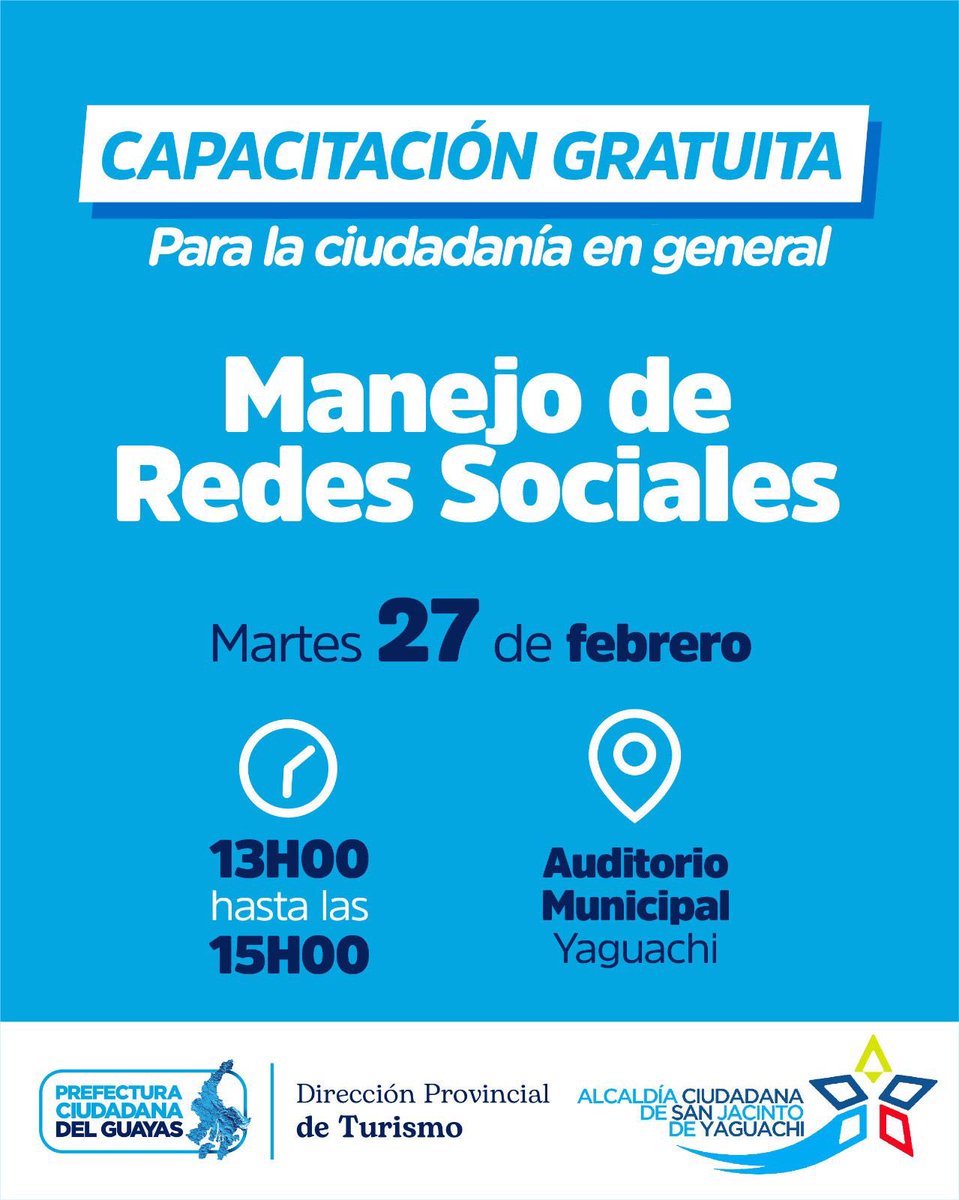 Jóvenes de San Jacinto aprenden a manejar redes sociales en el Auditorio Municipal